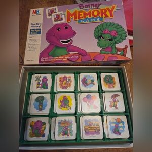 Barney Picture Memory Card Game 1993 Milton Bradley Vintage Complete Set